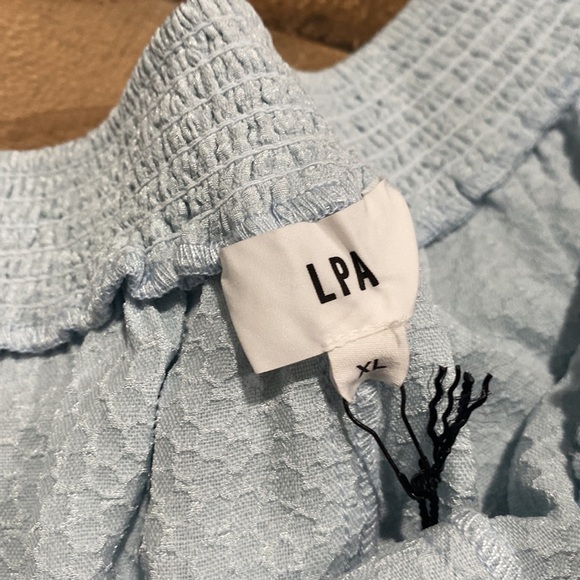 LPA Adams shorts Revolve NEW XL raised pattern powder blue high waisted - Picture 4 of 8